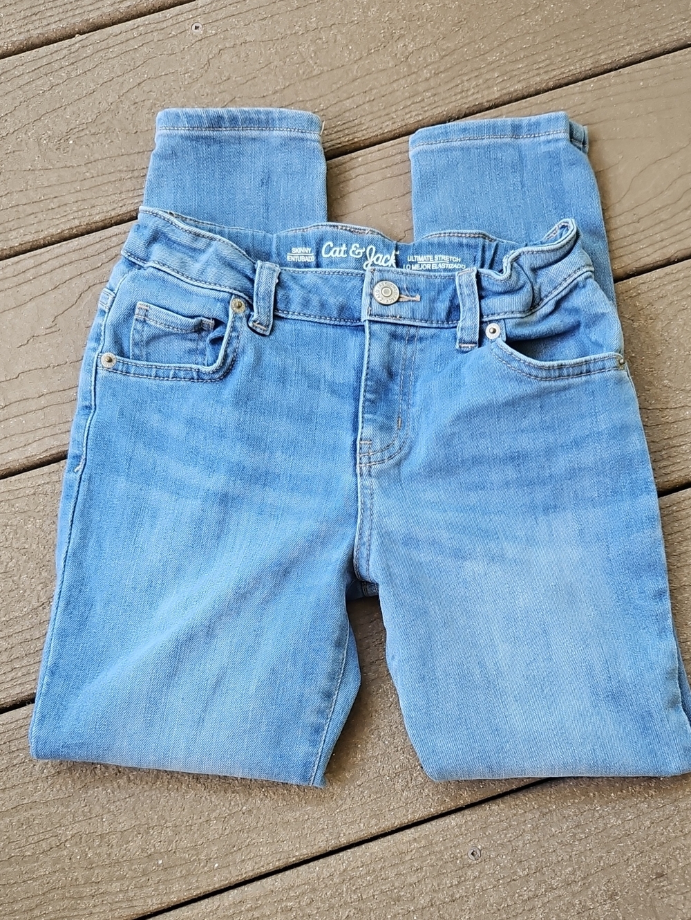 Cat & Jack Light Blue Kids Jeans 10 Skinny Ultimate Stretch